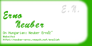 erno neuber business card